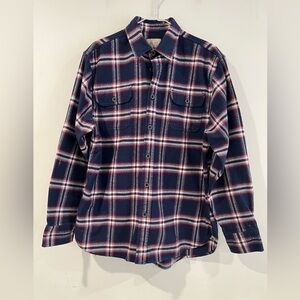 Jachs Blue and Red Plaid Casual men’s Shirt M